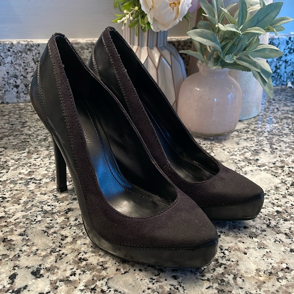BCBGeneration Velvet & Leather Pumps